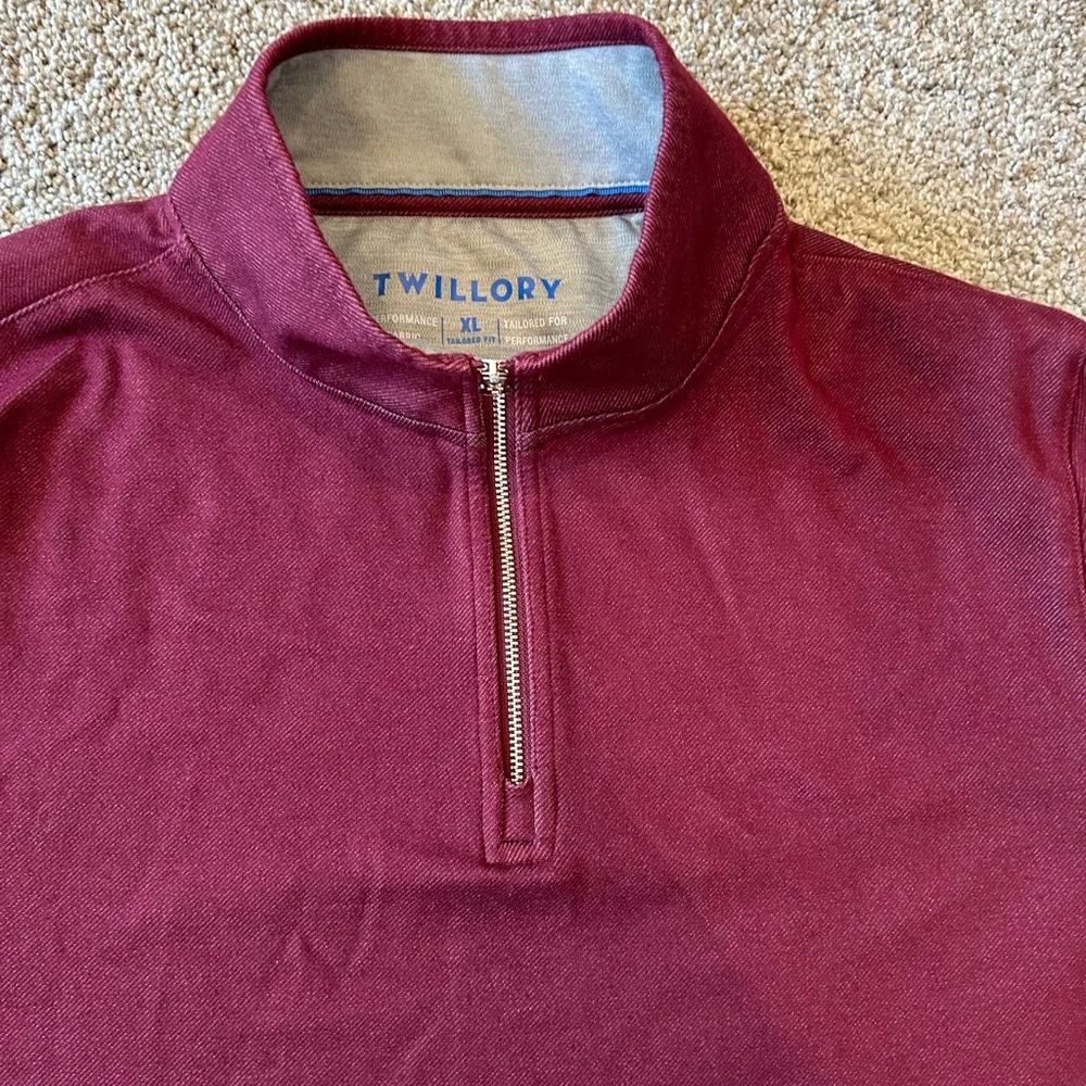 NWOT Twillory performance fabric 1/4 zip pullover. Lightweight. Work. Golf. XL - Picture 5 of 14